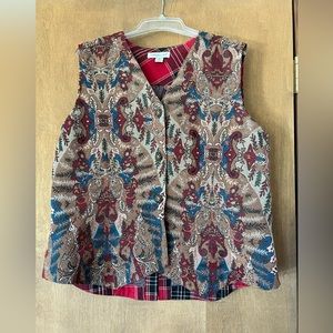 Coldwater Creek Women’s 1X Vest Multicolor EXCELLENT